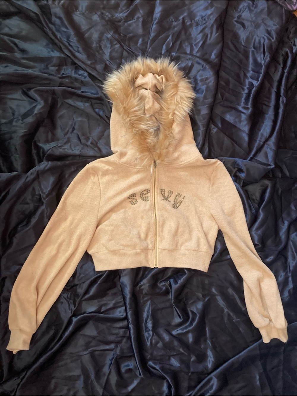 Beige cropped jacket